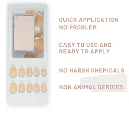 LICK Classic French Manicure Artificial Reusable Press On Nails Extension With Application Kit image 3
