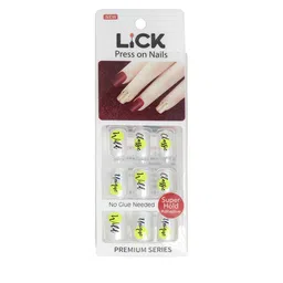 LICK 24-Pieces Oval Shape Light Grey Fake Reusable Press On Nails With Application Kit image 2