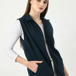 BAESD Pack Of 2 Lightweight Stand Collar Pure Fleece Open Front Jacket image 3