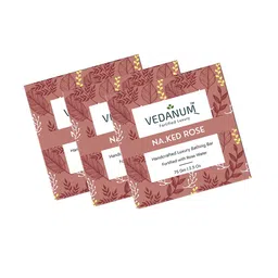 VEDANUM Set of 3 Na.Ked Rose Handcrafted Luxury Bathing Bars - 75 g Each-40
