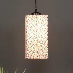 Devansh Multi-Coloured Square Hanging Lamp image 2