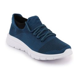 FAUSTO Men Blue Mesh Running Non-Marking Shoes image 2