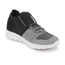 FAUSTO Men Grey Mesh Running Non-Marking Shoes image 2