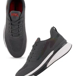 HRX by Hrithik Roshan Men Grey & White 3D Flex Textile Marking Running Shoes image 3