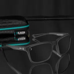 Eyewearlabs Unisex Rectangle Sunglasses with Polarised Lens ELKAC2Myles image 2