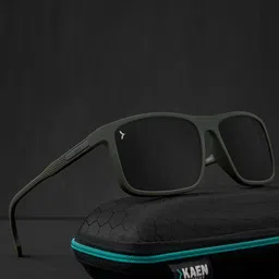 Eyewearlabs Unisex Rectangle Sunglasses with Polarised Lens ELKASKoleC3 image 4