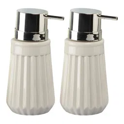 Kookee Grey 2 Piece Abstract Ceramic Soap Dispenser image 2