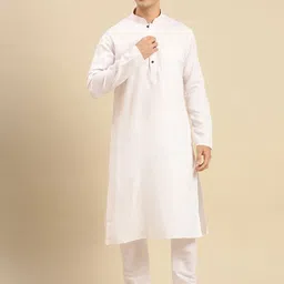Sanwara Men White Kurta image 5