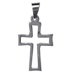 Abhooshan Unisex 925 Sterling Silver Holy Cross Charm Pendant With Chain image 2