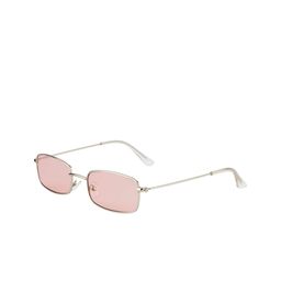Ted Smith Unisex Pink Lens & Gold-Toned Rectangle Sunglasses With UV Protected Lens image 2