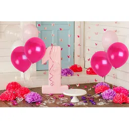 CHOCOZONE Pink Pack of 100 Metallic Balloons image 4