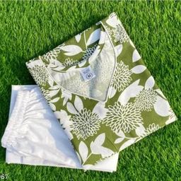 Cotton Blend Women Kurti With Bottomwear-image-20