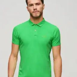 Men Essential Logo Embroidered Slim Fit Polo T-Shirt-image-15