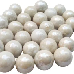 30_Pcs White Colour Kanche Glass Marble Ball Glass Pabbles Ball-image-20