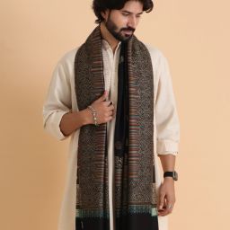 Tweedle Acrylic Woven Men Shawl-image-26