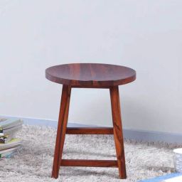 woodsworth from pepperfry Harrington Sheesham Wood Seating Stool In Honey Oak Finish-picture-10