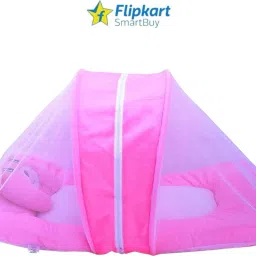 Nylon Kids Washable Baby Nest Bed with Mosquito Net – Dark Pink Bear Edition Mosquito Net-17