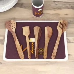 wooden twist Brown Sheesham Wood Handmade (Set of 5) Spatula Set-picture-9