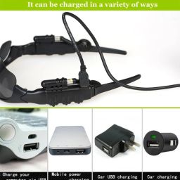Alchiko Newest Superior Sound Quality Powerful Foldable Adjustable Polarized Lenses Sunglass With Rechargeable Battery Built-in Microphone Connects With All Smartphones image 3