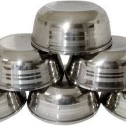 Stainless Steel Serving Bowl Stainless Steel Vegetable Bowl (Steel, Pack of 6)-16