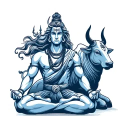 70 cm Shiv Ji Designs of Wall Stickers for Home Decoration Self Adhesive Sticker-image-82
