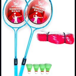 Badminton_Racquet Set of 2 With Shuttle cock@9-90 Badminton Kit-image-87