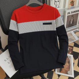 Men Colorblock Round Neck Cotton Blend Multicolor T-Shirt-image-19