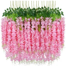 Pink Westeria Artificial Flower-23