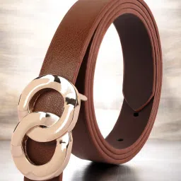 Women Casual Tan Synthetic Belt-image-37