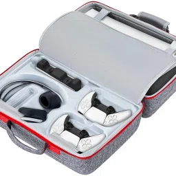 Adofys PS5 Carrying Case Bag for PS5 Console Gamepad, Travel Bag - Grey Gaming Accessory Kit-12