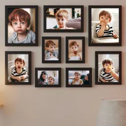 Black Synthetic Wood (Set of 9) Photoframes by Art Street-picture-22