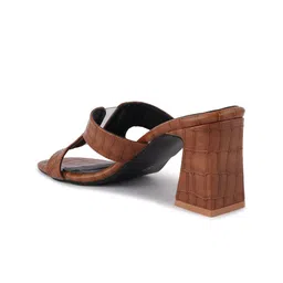 Mast & Harbour Textured Square Toe Block Heels image 3