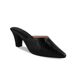 Try Me Pointed Toe Shimmered Block Mules image 4