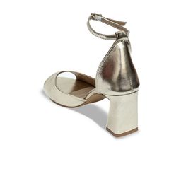 Dapper Feet-Fancy Nancy Open Toe Party Block Heels With Ankle Loop image 3