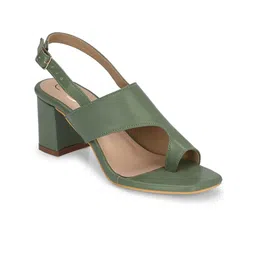 PANAHI One Toe Block Heel Mules image 3