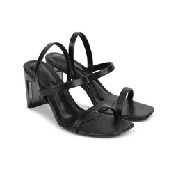 Picktoes Square Toe Block Heels With Backstrap image 4