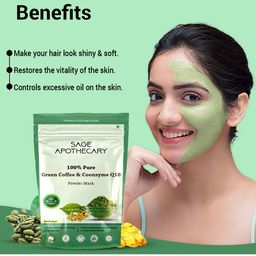 SAGE APOTHECARY Off-White Green Coffee & Coenzyme Q10 Powder Mask 100g image 5