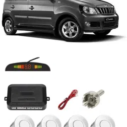 AB272 Silver Car Reverse Parking Sensor with LED Display 4 Sensor A272 Parking Sensor-image-9