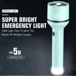 zeno volt 500 Meter Range Waterproof LED 3W Torch Rechargeable 2 Mode 2000 mAh Battery 6 hrs Torch Emergency Light image 4