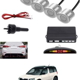 4Silver Parking Sensor With LED Display Increased Safety For Car-327 Universal 4 Silver Reverse Parking Sensor With LED Display For Cars-327 Parking Sensor-image-56