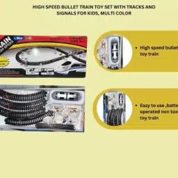 Train Toys Track Set for Kids High-Speed Battery Operated Bullet Train Set Game-18