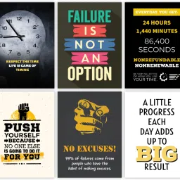 Pack of 6 Motivational Posters | Inspirational Quote Posters for Wall Decoration | Wall Art For Bedroom, Office, Living room, Dorm room (A4+ Size) Paper Print-image-60
