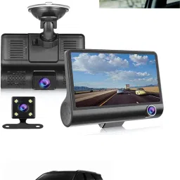 1080P 4 inches LCD car Dash Cam for car security Reverse Assist Camera System Black LCD-image-12