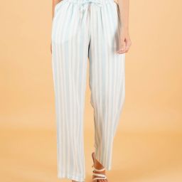 Women Printed Light Blue Track Pants-image-94