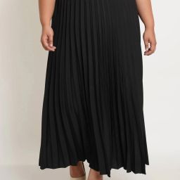 Women Solid Flared Black Skirt-image-33