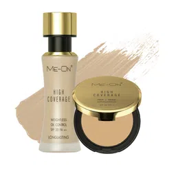 ME-ON High Coverage Set Of 2 Compact - 20g & Foundation - 30ml - Skin Beige 23 image 3