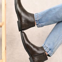 Men's Casual Outdoor High Top Chelsea Boots, Comfortable Hiking and Trekking Boots For Men-image-87