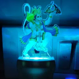 Bajrangbali 3D illusion Designe Extremely Night Lamp With 7 Color Changing lights or Gift,for Bedroom,livingroom (Small Size-10cm,Multicolor) Table Lamp-16