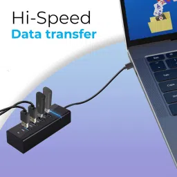 F5 SmartTech 4 Port USB 3.0 Hub with Hi-Speed Data Transfer, LED Indication, Multi Connection USB Adapter image 5