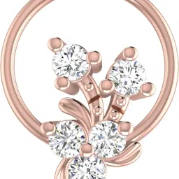 avsar Oshi 14kt Cubic Zirconia Rose Gold Nose Wire-image-92